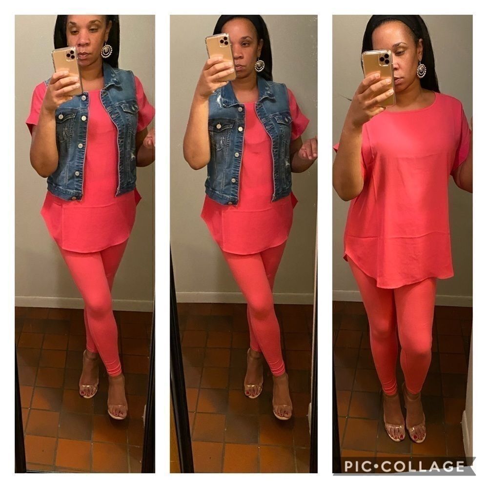 NWT Comfy Plus Size Stretchy Pink Set